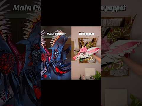 Dragon Puppet Duet With @scaroflove #paperart #papercrafts #paperdragon #shorts #trending #trend