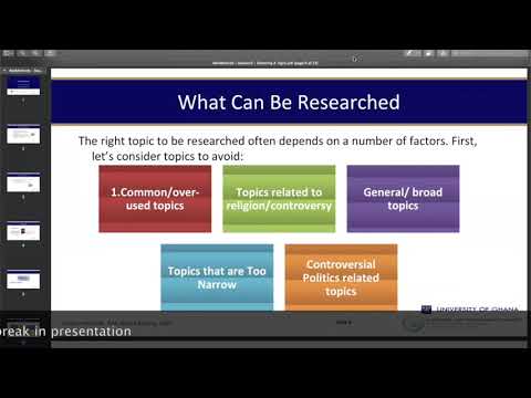 RB Research Methods S2 - Selecting A Topic and Doing Literature Review (Part 1)