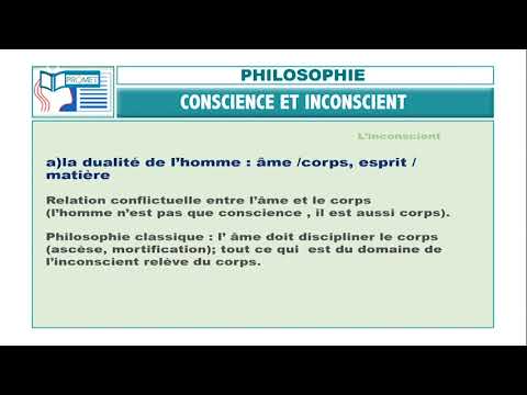 Philosophie : Conscience et inconscient