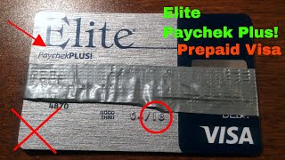 ✅  Elite Paychek Plus Prepaid Visa Debit Review 🔴