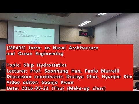 Introduction to Naval Architecture and Ocean Engineering : Ship Hydrostatics