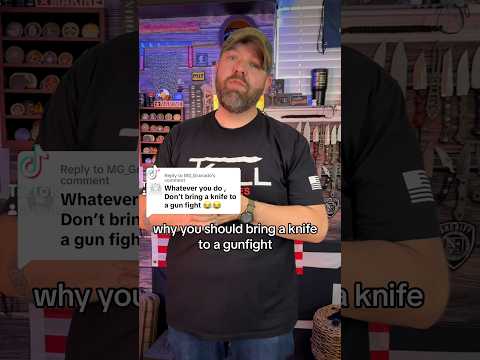 🤨Bring a Knife to a Gun Fight⁉️ #survival #protection #edc #short