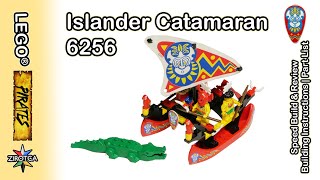YouTube thumbnail: LEGO 6256 Islander Catamaran Speed Build & Review | LEGO Pirates 6256 set | Islanders vs Crocodile