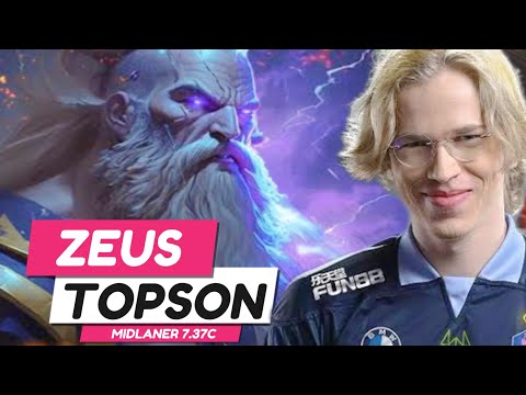 7.37C - Crazy Play Topson Zeus The Midlane - Dota 2 Pro Gameplay & Learn #topson #zeus