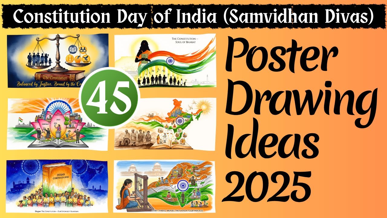 45 Constitution Day Drawing Ideas 2025 | Samvidhan Divas Poster | National Law Day Chart