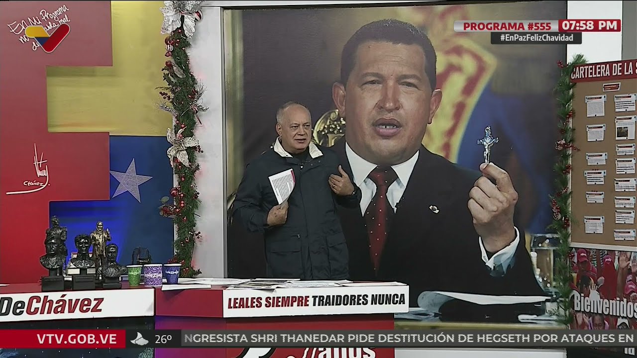 Diosdado Cabello lee comunicado del gobierno de Venezuela sobre robo de buque petrolero por EEUU