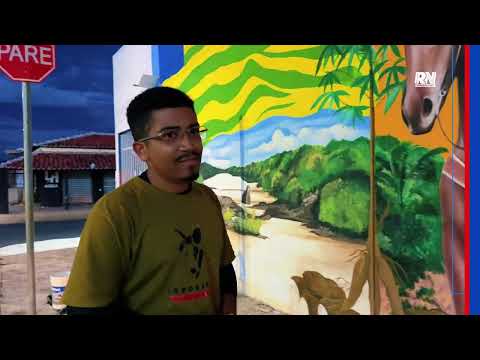 Painel na Praça da Matriz destaca cultura e identidade de Boqueirão do Piauí