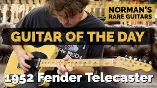 Video thumbnail for Guitar of the Day: 1952 Fender Telecaster| Norman's Rare Guitars by Normans Rare Guitars