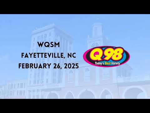 WQSM Fayetteville, NC (Q98) | Jingle & Hourly Station ID | February 26, 2025