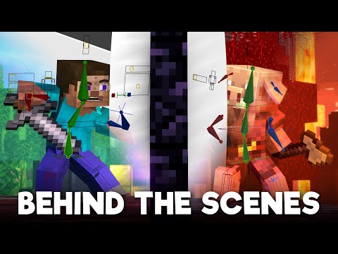 Player VS Piglin: BEHIND THE SCENES - Alex and Steve Life (Minecraft Animation)