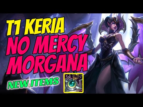 T1 Keria Plays Morgana Support vs Maokai - Challenger Gameplay Bot Lane - New Items - Season 11