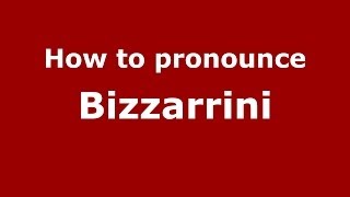 How to pronounce Bizzarrini