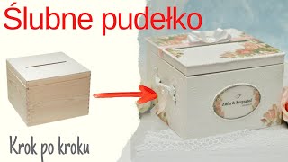 Decoupage ślubne pudełko na koperty - DIY tutorial