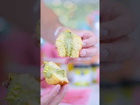 RECETA MUFFINS DE PISTACHO RELLENOS CON CREMA DE PISTACHO AZUCREN