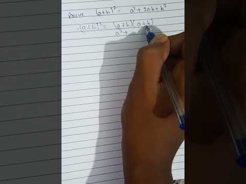 prove (a+b)² = a²+b²+2ab