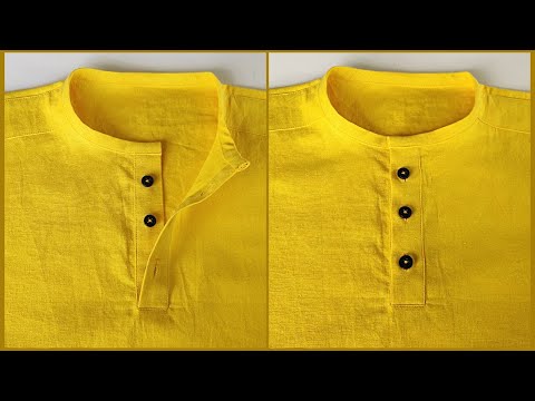 designer piping collar kurta stiching // sew a lower neck kurta // kurta stiching full video //