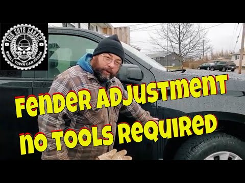 fender adjustment no tools required  how to,  door grinding fender