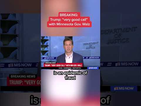 BREAKING: Trump – 'very good call' with Minnesota Gov. Walz