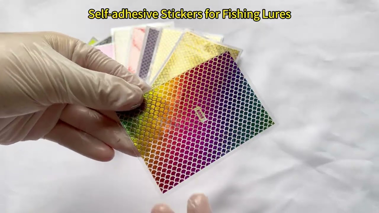 Self-adhesive Stickers for Fishing Lures Fish Scale Pattern Vivid Color Laser Film Hologram Sticker