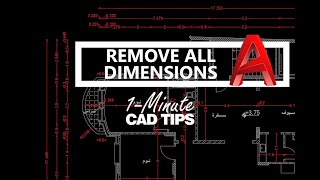 Removing All Dimensions at Once in AutoCAD (AutoCAD Advance #1)