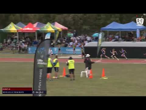 Boys U12 4 x 100m Heat 2 - 2019 SUBWAY State Relay Championships // LAVicTV