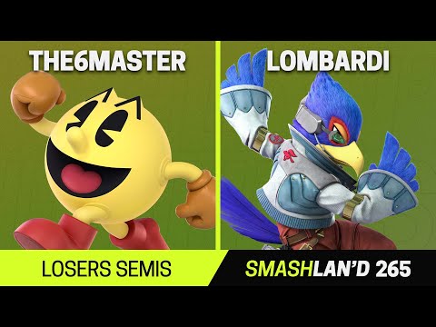 SmashLAN'd 265 Losers Semis - The6Master (Pac-Man) vs Lombardi (Falco) - SSBU Tournament