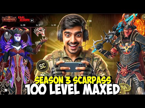 Scarfall 2.0 Season 3 Scarpass Full Maxed Out 🔥 Kaal Reborn ScarPass Full 100 Level Max