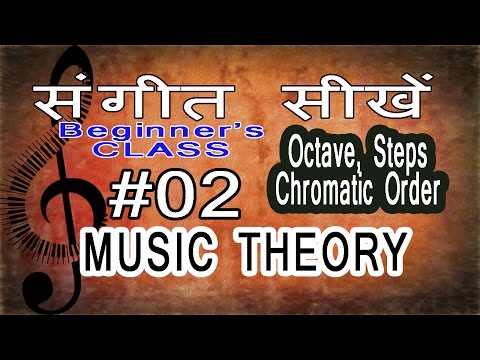 Basic Music Theory Lessons for Beginners in Hindi 02 Octave, Step/Tone/Semitone, Chromatic Order