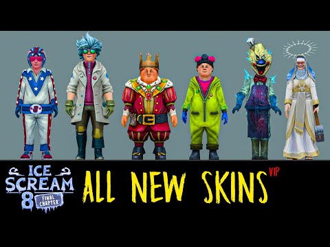 Ice Scream 8: True Ending All Skins Purchased 4K