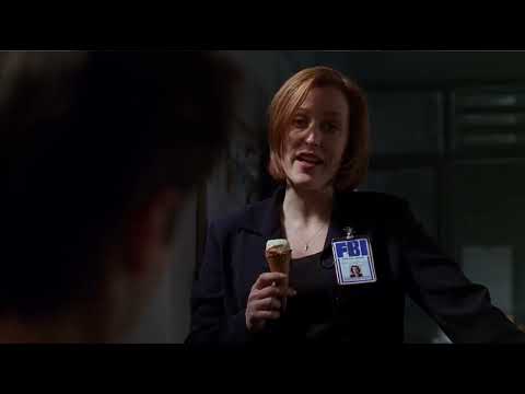 Mulder steals ice cream from Scully. [X-Files — The Unnatural 6x19]