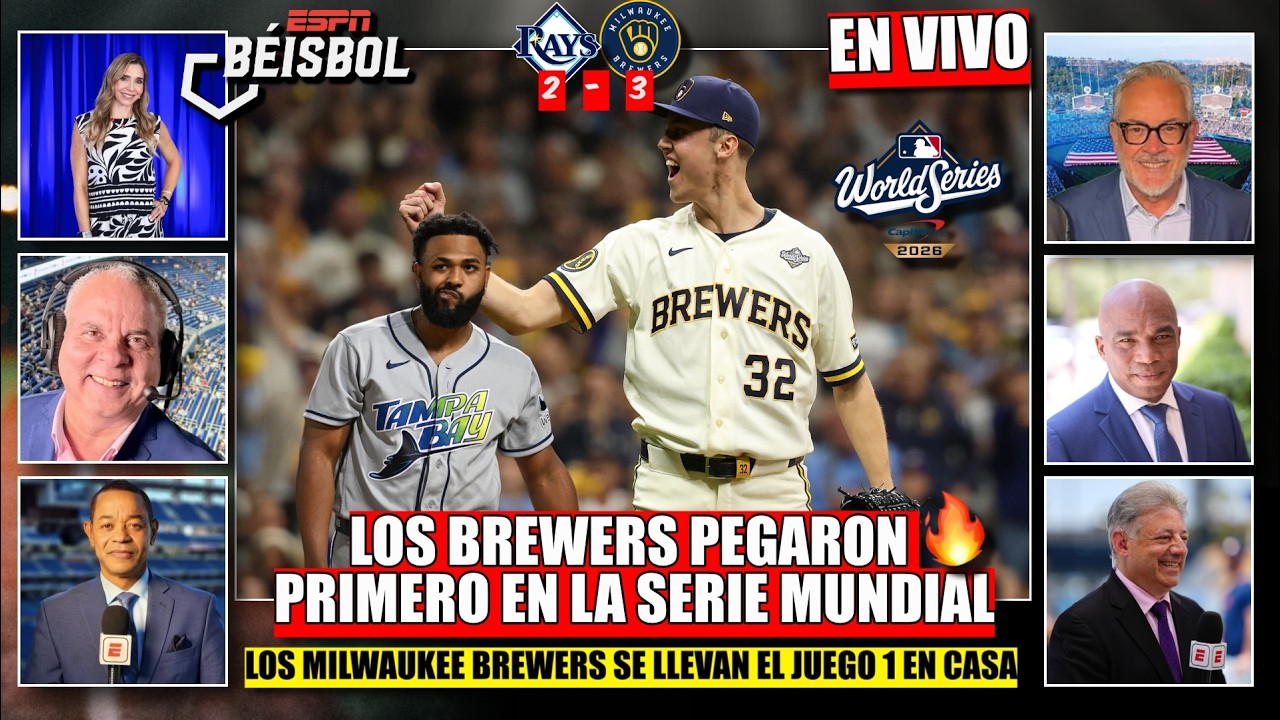 Los BREWERS se LLEVAN el JUEGO 1 ante los RAYS y toman VENTAJA en la SERIE MUNDIAL | ESPN Beisbol