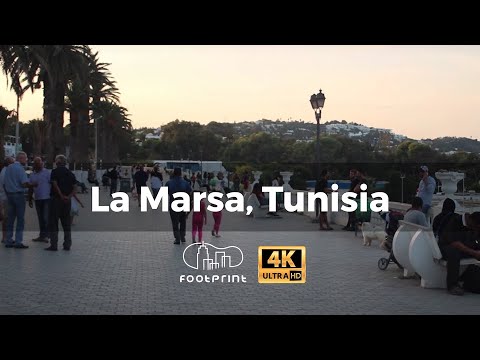 [4K 2020] La Marsa, Tunisia: 4K 60 FPS Walking Tour, City-break Travel Log