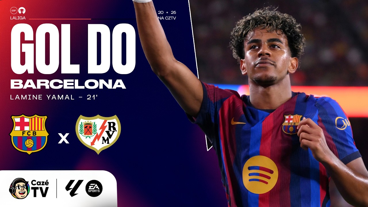 GOLAÇO DE YAMAL! O BARCELONA VIRA O JOGO EM 1 MINUTO CONTRA O RAYO NA LALIGA!