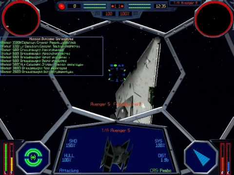 Lets Play X-Wing vs Tie Fighter Imperial Mission 13 Part 2 - Destroy Airam/Rebel Fleet