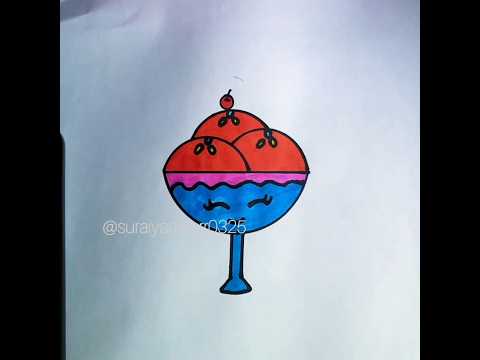 cute ice cream drawing #foryou #icecreamdrawing #viralshort