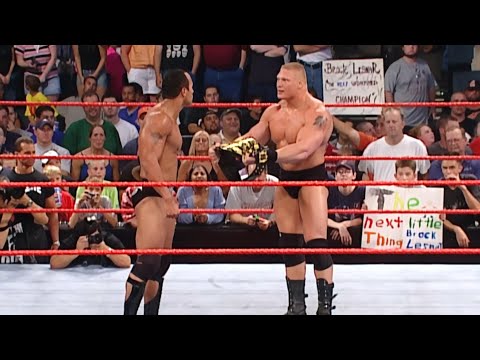 The Rock Gets Disrespected By Brock Lesnar After His Match - Monday Night RAW!