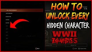 How To Unlock EVERY Hidden Character "Cod WW2 Zombies"