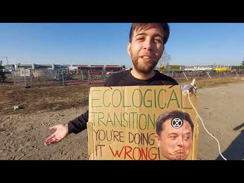 We need radical systemic change! | Protest against the opening of Tesla's Gigafactory near Berlin