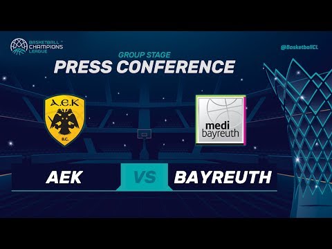 AEK v medi Bayreuth - Press Conference - Basketball Champions League 2017-18