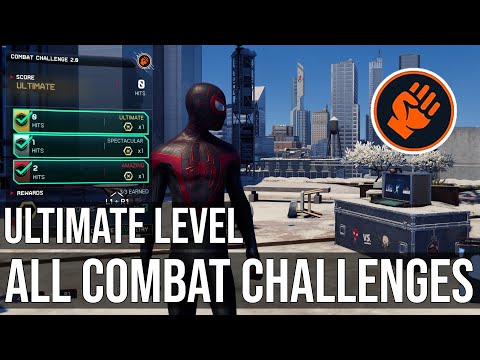 All Combat Challenges - Ultimate Level (Gold) - Spider-Man Miles Morales