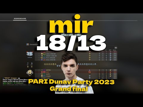 CSGO POV Virtus.pro mir (18/13) vs Spirit (OVERPASS) @ PARI Dunav Party 2023 Grand final