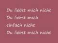 LaFee - Du Liebst Mich Nicht (lyrics) 