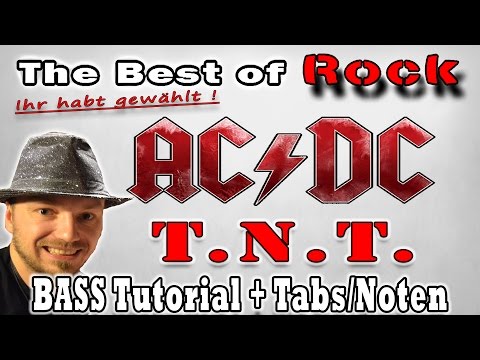 ★The Best of Rock! Ihr habt gewählt: #1 ACDC TNT | Bass Tutorial Tab/Noten Overhead Cam Video Lesson