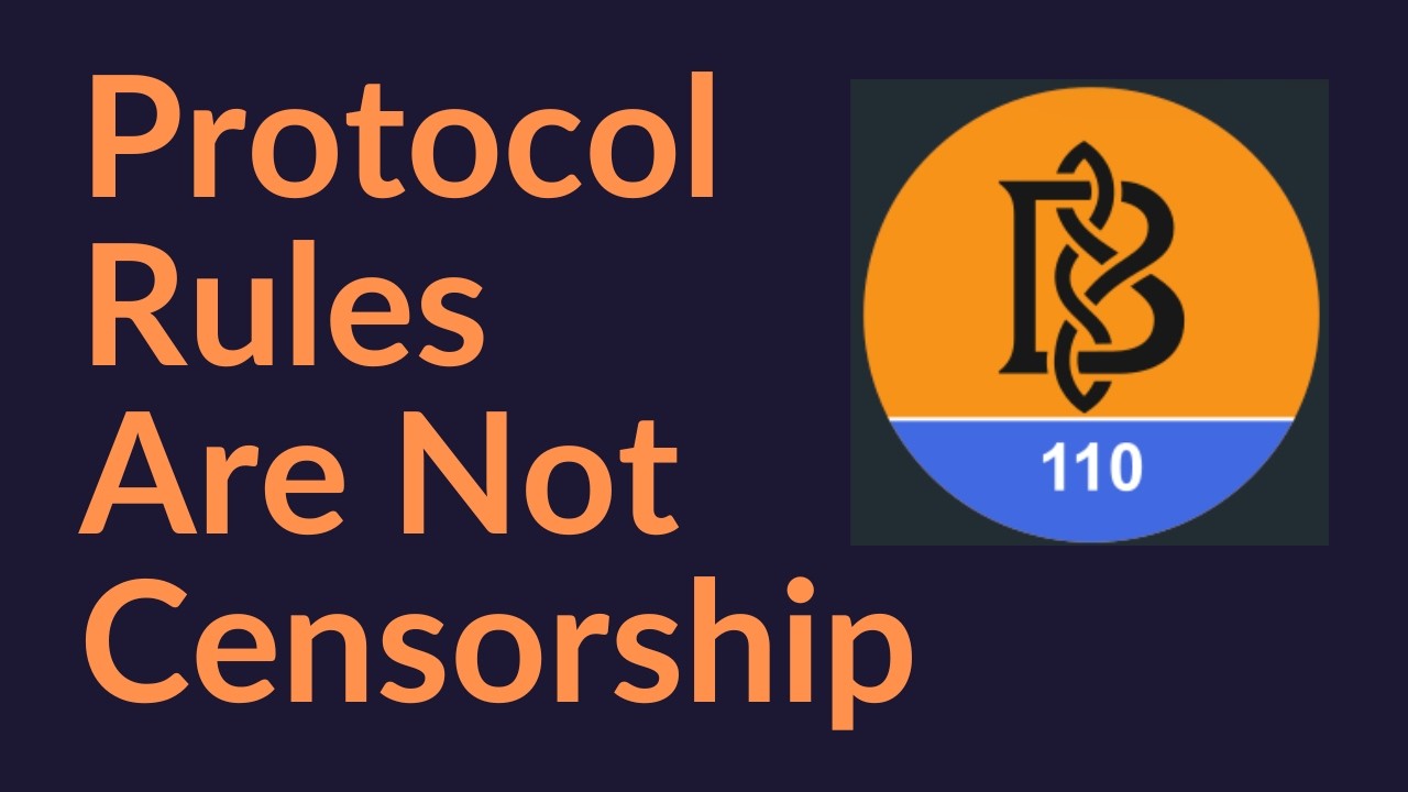 Having Protocol Rules Is Not Censorship (BIP-110)
