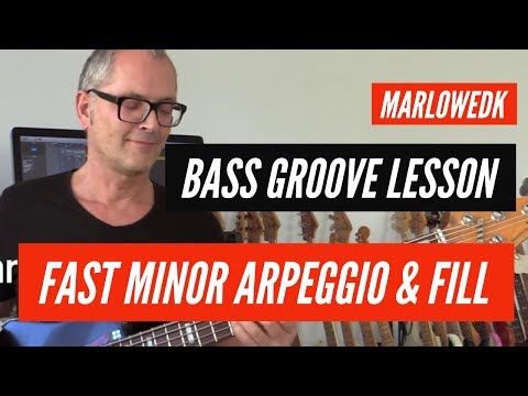 Am arpeggio bass groove with fill tutorial. L393