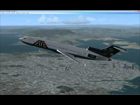 FSX Reboot ATA 727 Test flight at KOAK