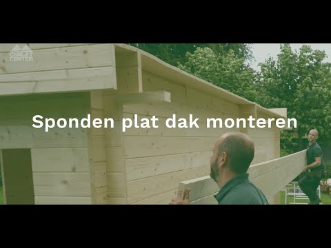 Montage van de sponden bij een plat dak