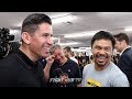 MANNY PACQUIAO "THE FIGHT WILL NOT LAST 12 ROUNDS; THEY THINK IM SLOWING DOWN AT AGE 40!"
