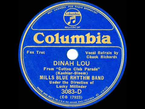 1935 Mills Blue Rhythm Band - Dinah Lou (Chuck Richards, vocal)