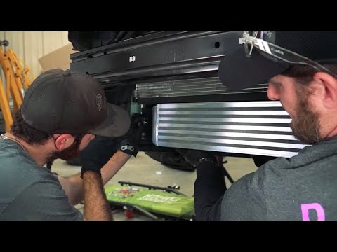 CV Fabrications Ecoboost Mustang stock location intercooler install